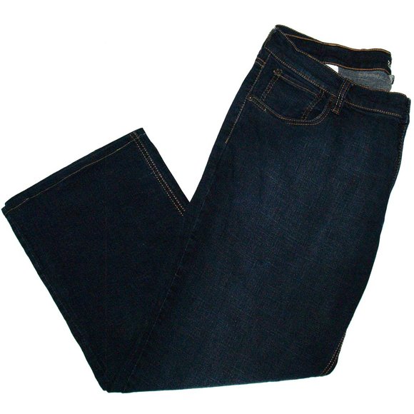 Denver Hayes Flextech Mens 38X30 Classic Indigo Dark Wash Straight Denim Jeans - Picture 10 of 11